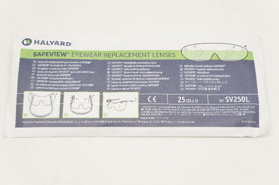 Halyard SV250L Safeview Eyewear Replacement Lenses - Pack of 25